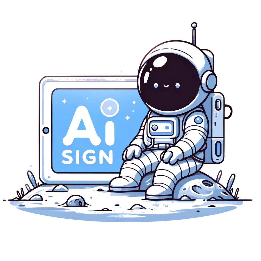 Astronaut with an AI Signature